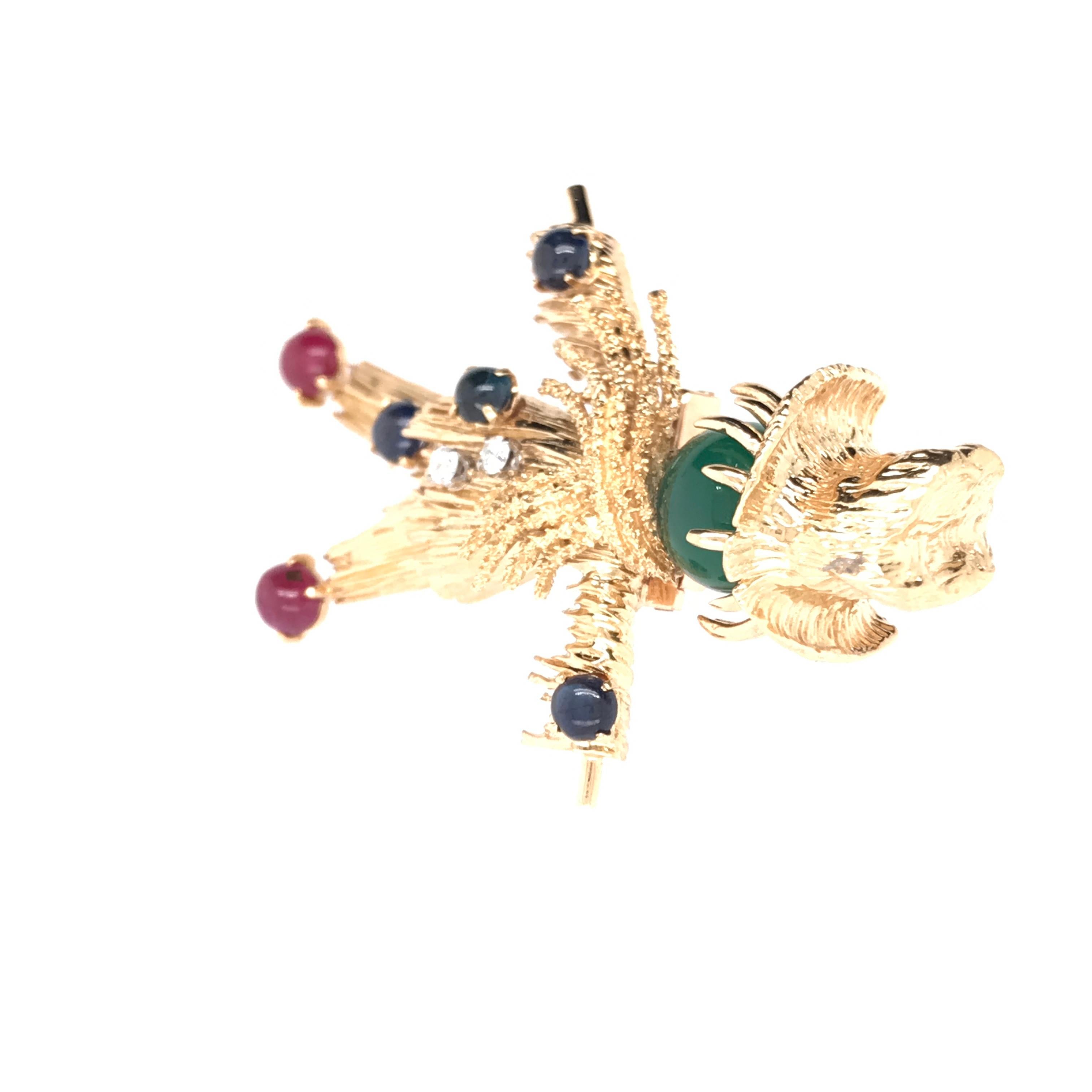 Van Cleef & Arpels 18 Karat Yellow Gold Scarecrow Brooch In Excellent Condition In New York, NY