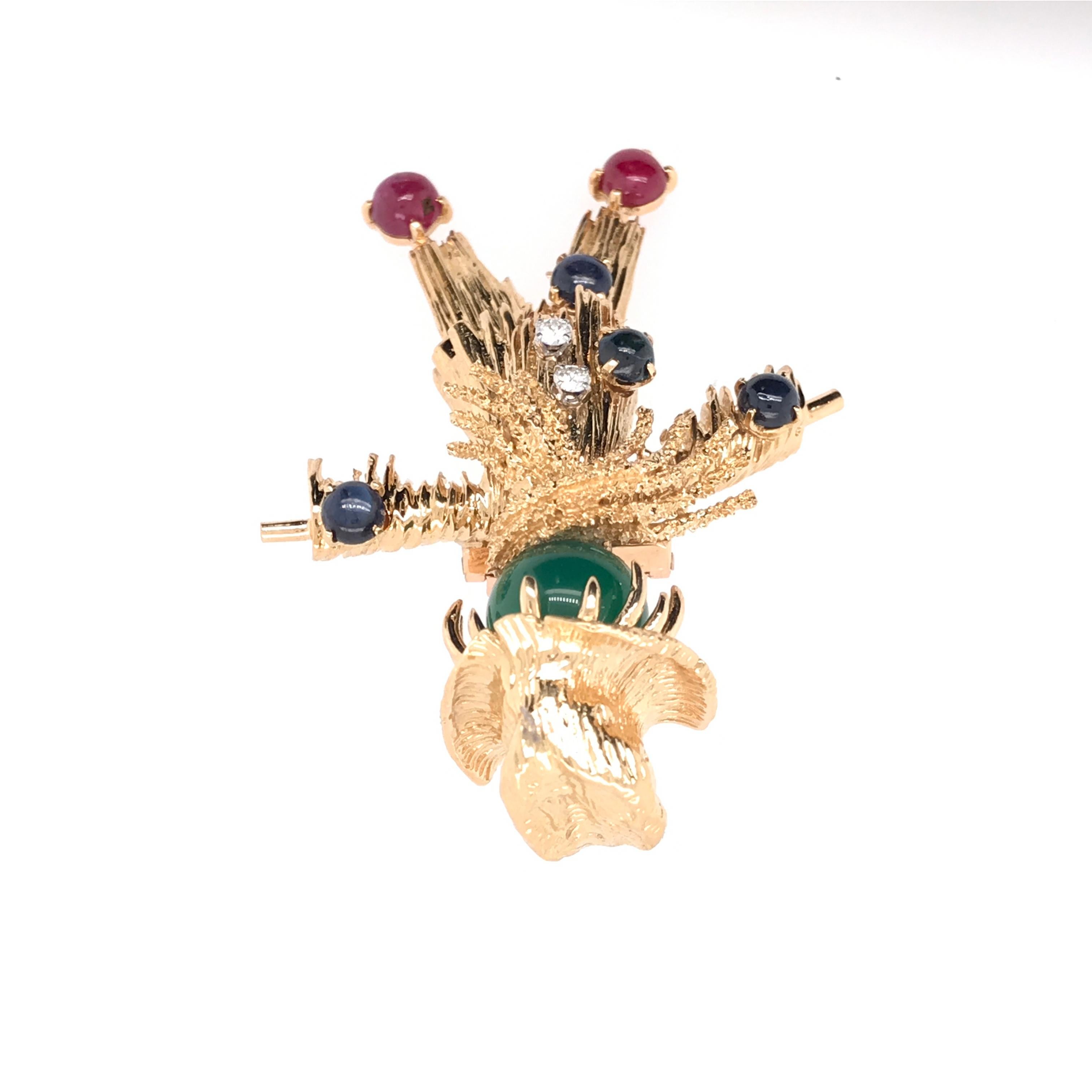 Van Cleef & Arpels 18 Karat Yellow Gold Scarecrow Brooch 1