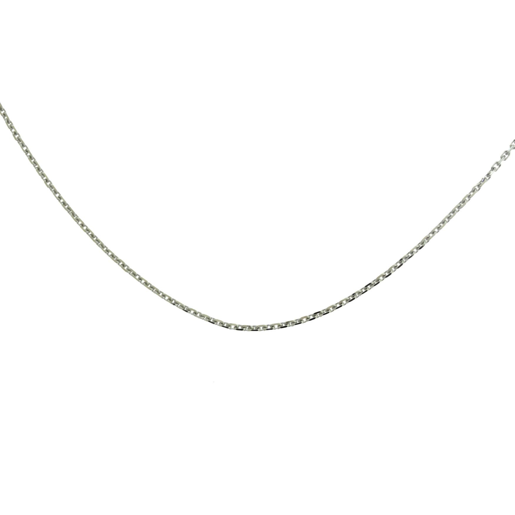 Van Cleef & Arpels 18 Karat White Gold Angle Filed Trace Chain