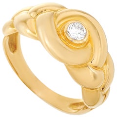Van Cleef & Arpels 18 Karat Yellow Gold 0.21 Carat Diamond Ring