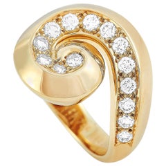 Van Cleef 
Arpels 18 Karat Yellow Gold 0.85 Carat Diamond Ring