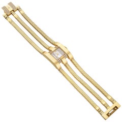 Van Cleef & Arpels 18 Karat Yellow Gold and Diamond Bracelet Watch