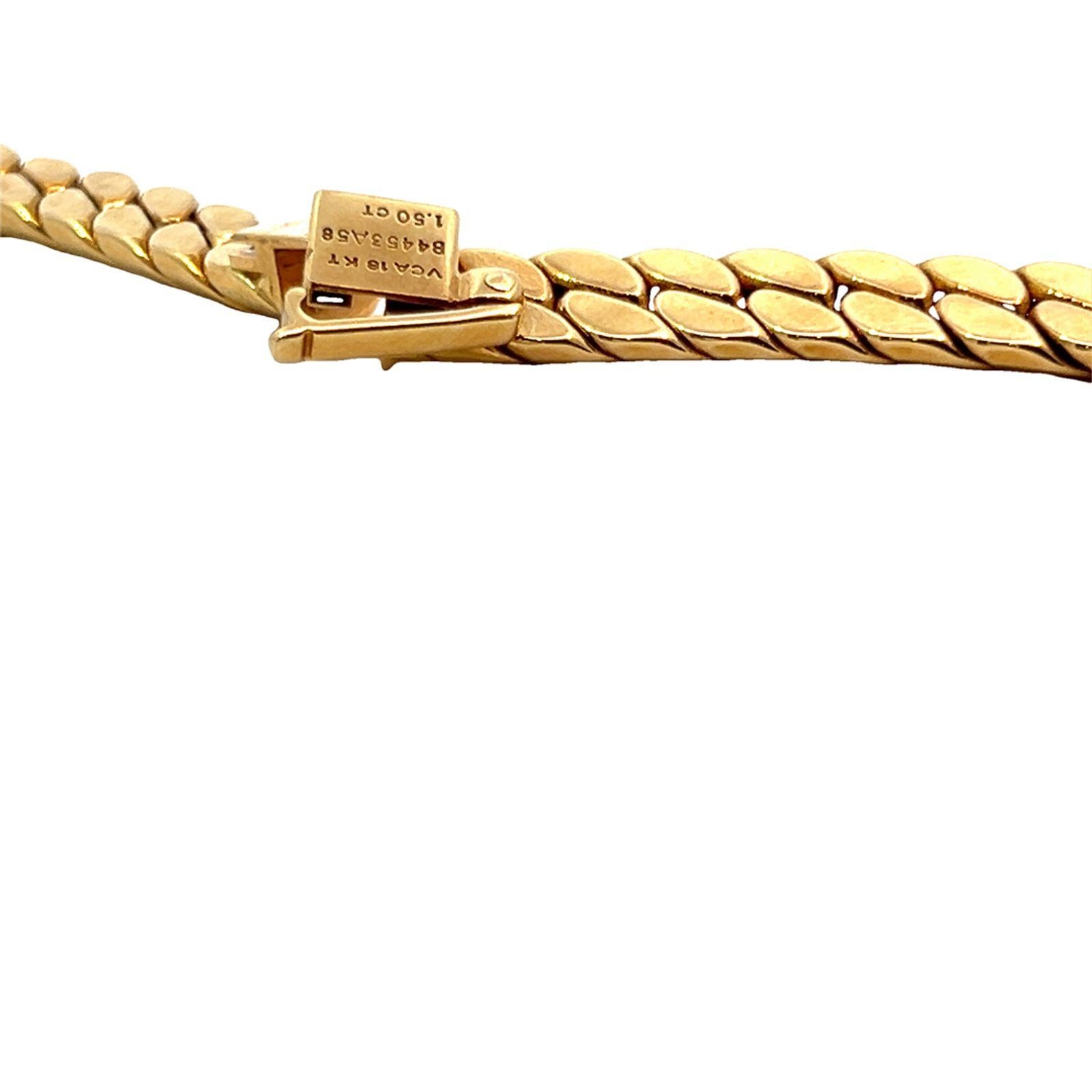 Van Cleef & Arpels Halskette „VCA“ aus 18 Karat Gelbgold und Diamanten im Angebot 3