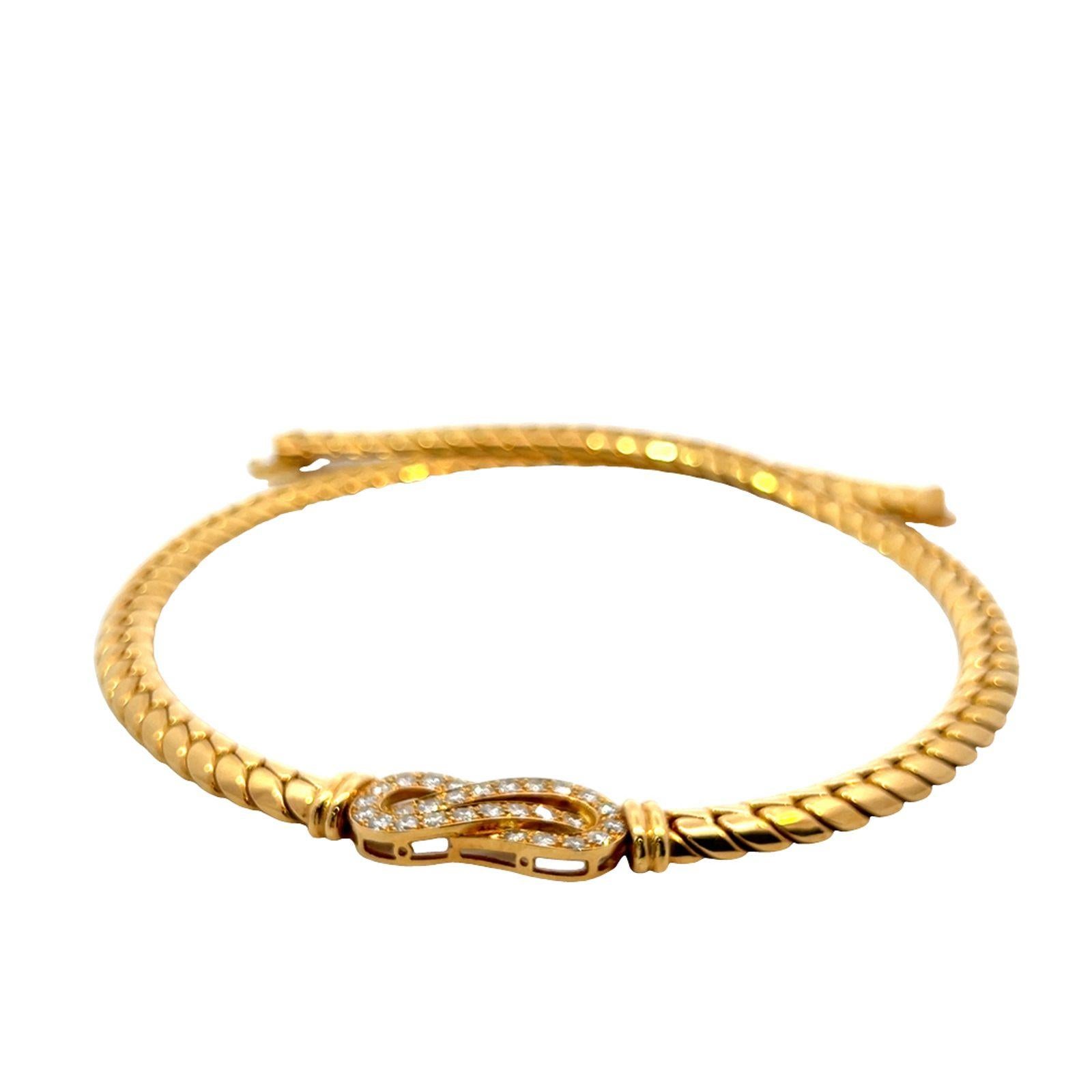 Van Cleef & Arpels Halskette „VCA“ aus 18 Karat Gelbgold und Diamanten im Angebot 4