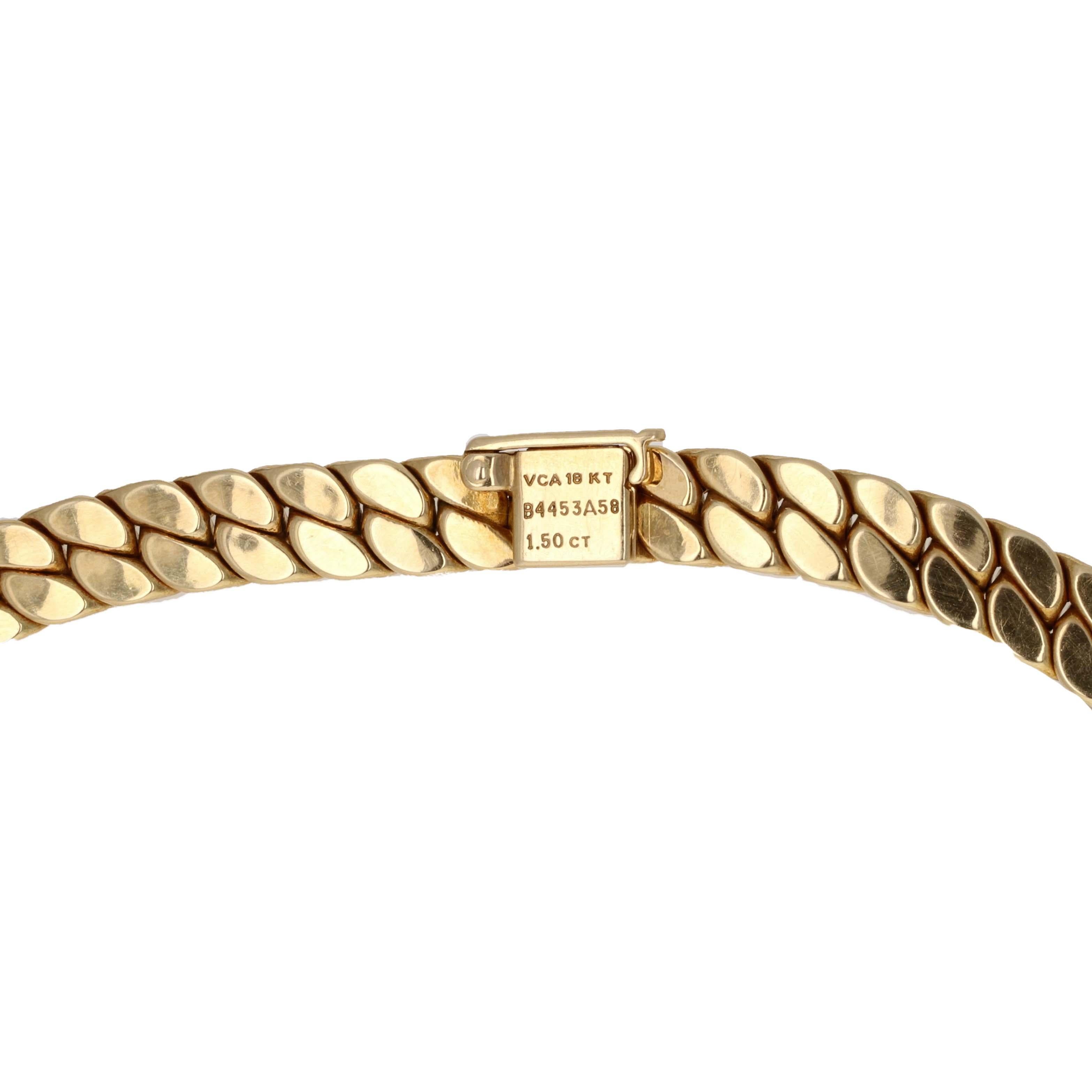 Van Cleef & Arpels Halskette „VCA“ aus 18 Karat Gelbgold und Diamanten Damen im Angebot