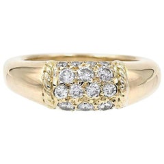 Van Cleef & Arpels 18 Karat Yellow Gold and Diamonds Philippine Ring