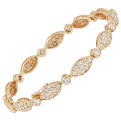 Van Cleef & Arpels 18 Karat Yellow Gold Diamond Bracelet