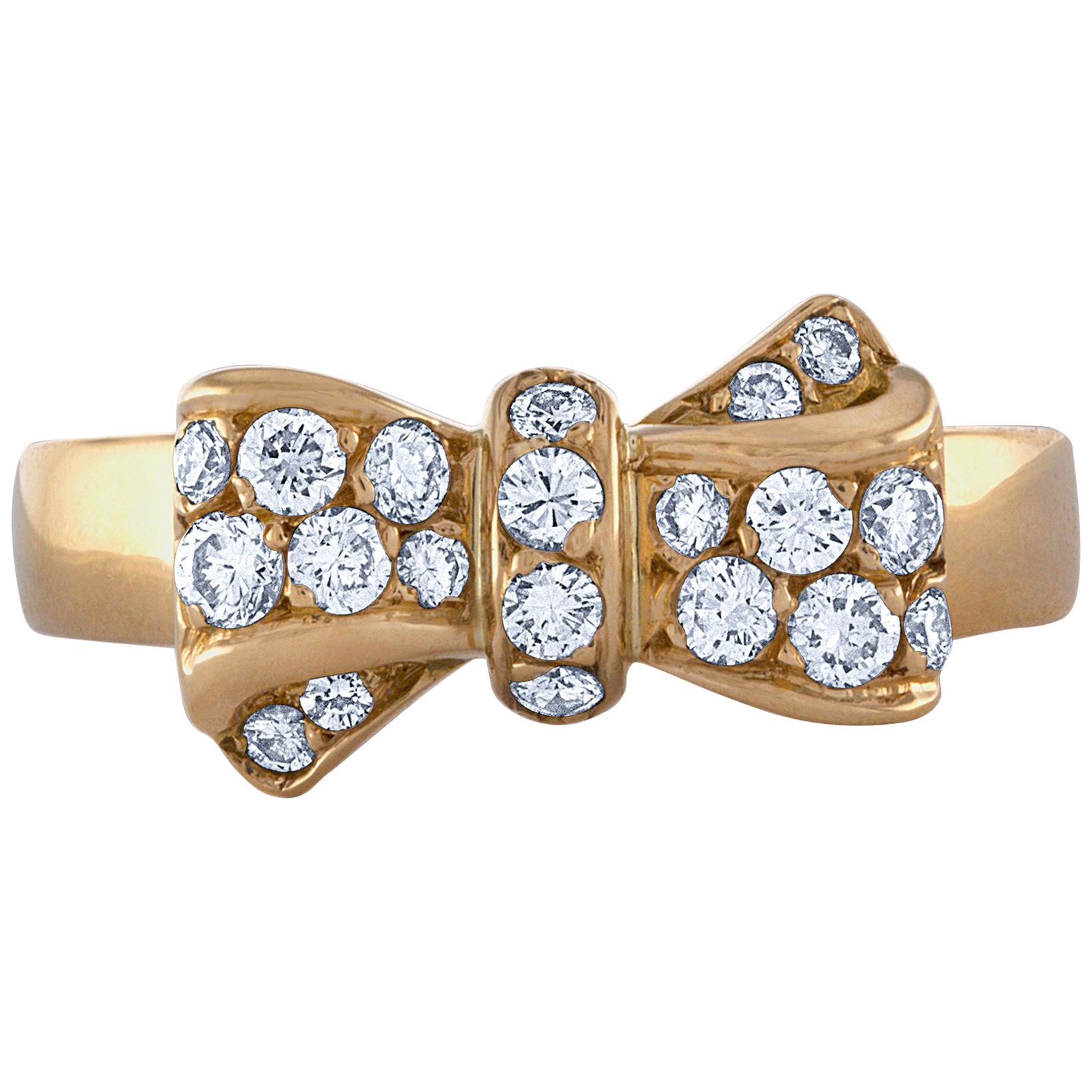 Van Cleef & Arpels 18 Karat Yellow Gold Diamond Ring