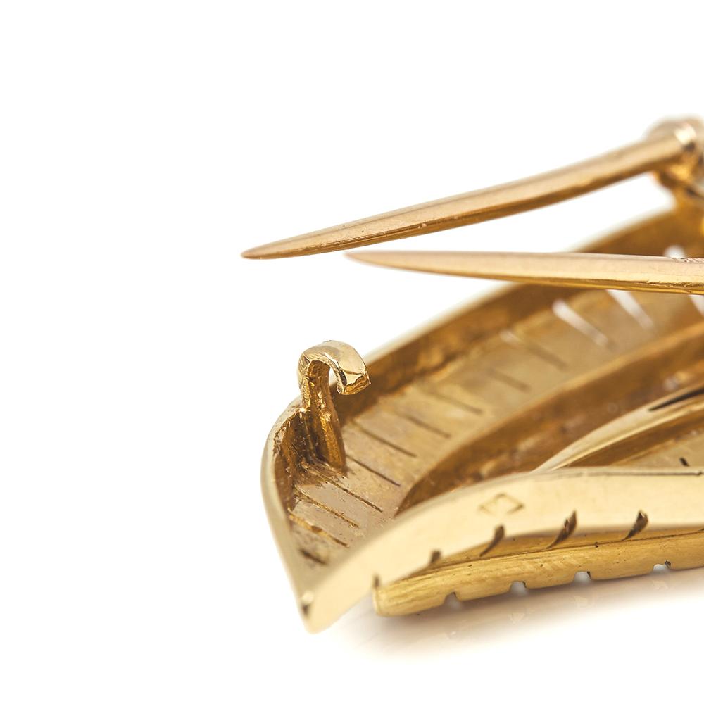 Van Cleef & Arpels Spille d'epoca con diamanti in oro giallo 18 carati 4