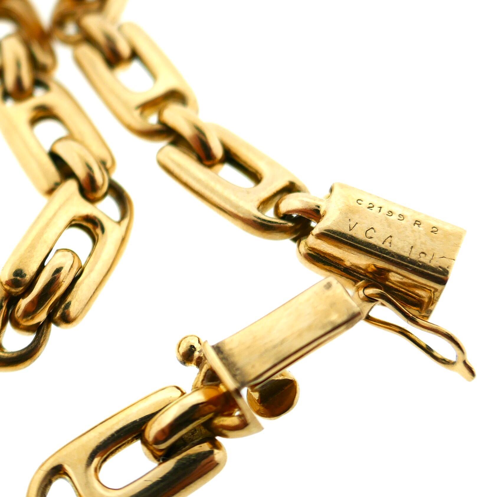 Van Cleef & Arpels 18 Karat Yellow Gold Link Bracelet 3