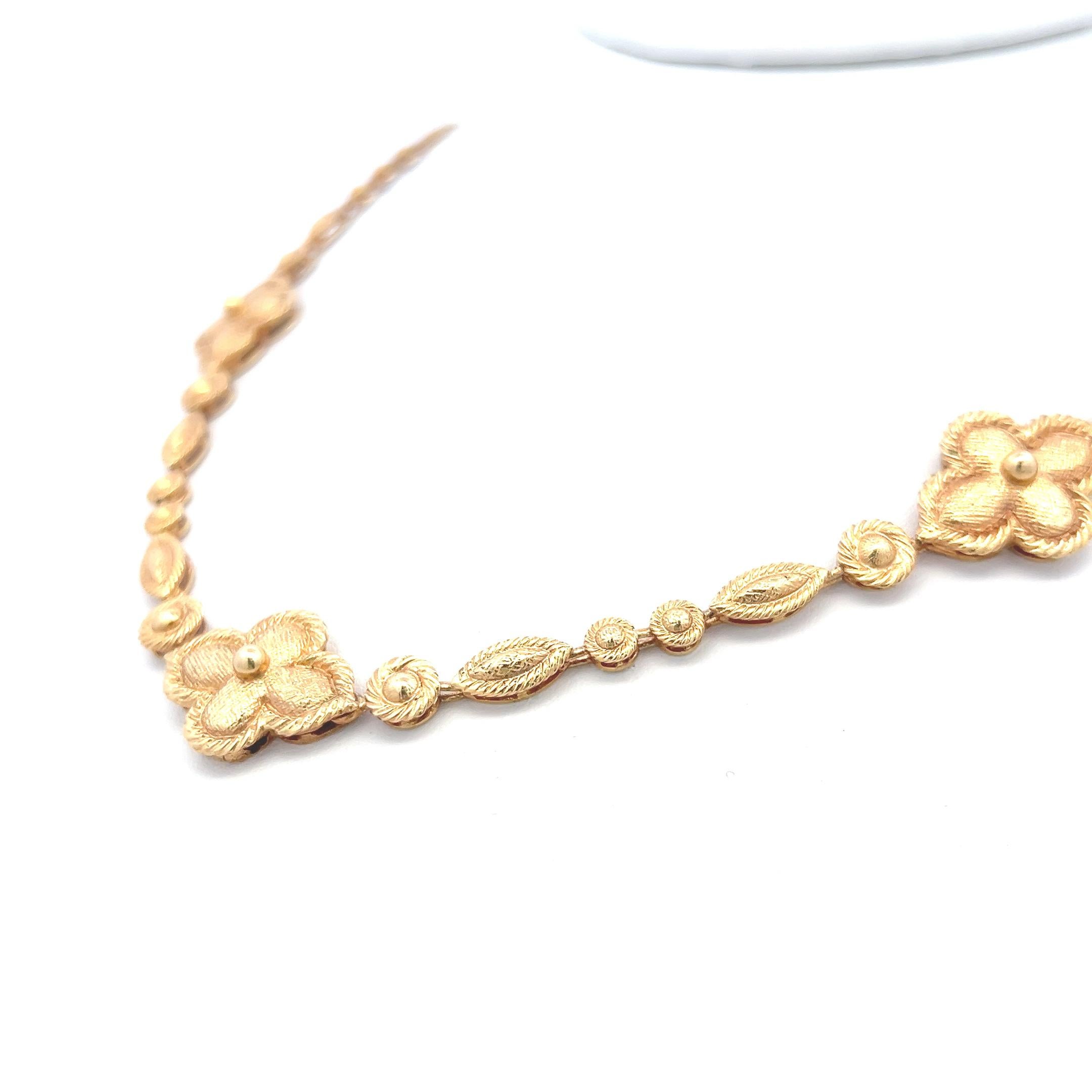 Designer:
Van Cleef & Arpels
Title:
Van Cleef & Arpels 18 Karat Yellow Gold Link Necklace
Style:
Link
Metal:
18 Karat Yellow Gold
Dimension:
16*0.59*0.22IN
Weight:
35.8 Grams
Condition:
Vintage And Estate
Product ID:
5J384
Note:
Please note that all