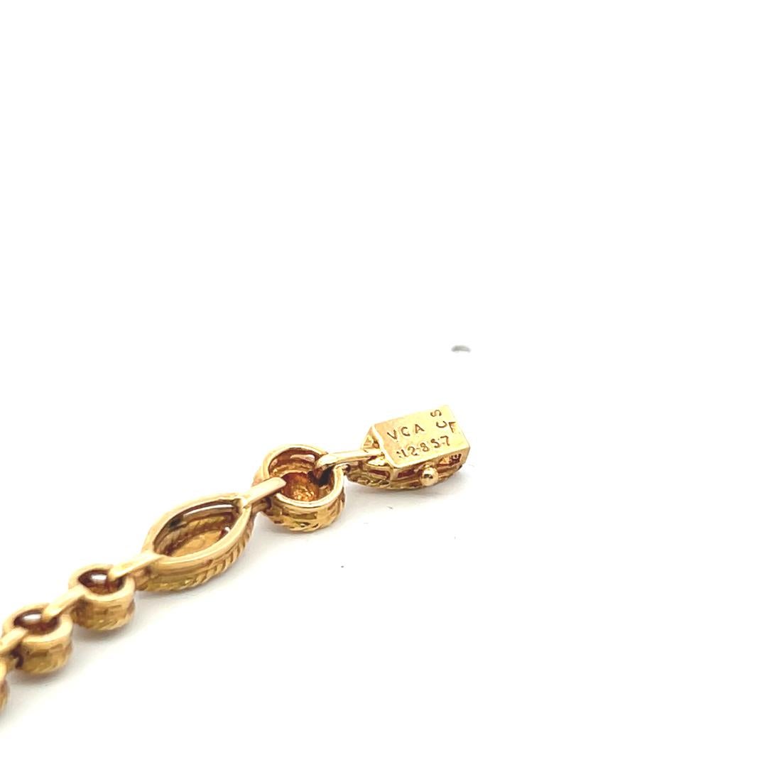 Van Cleef & Arpels Collier à maillons en or jaune 18 carats avec papier d'évaluation en vente 3