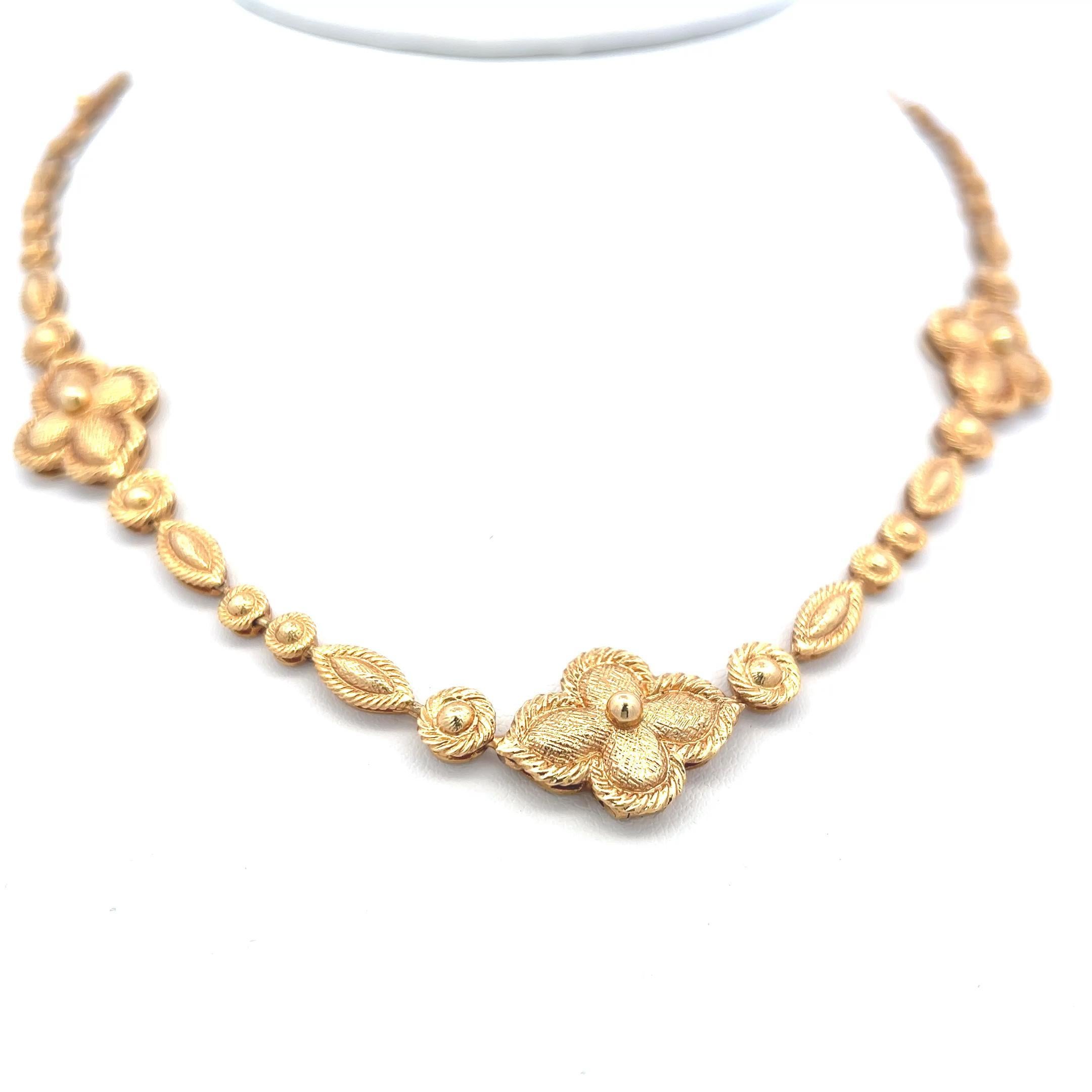 Van Cleef & Arpels Gliederhalskette aus 18 Karat Gelbgold mit Bewertungspapier