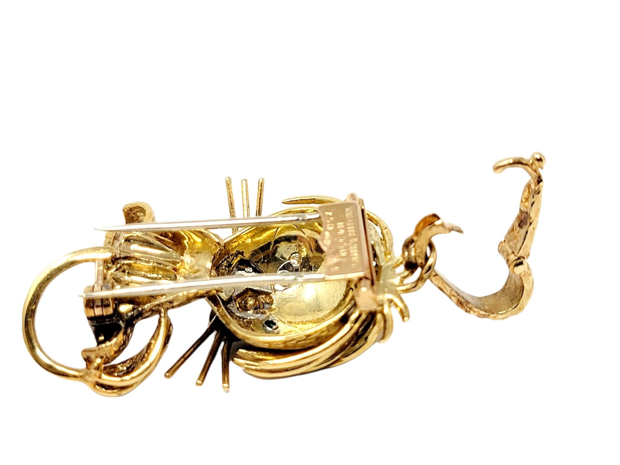 Van Cleef & Arpels Broche/pendentif lion en or jaune 18 carats avec diamants 7