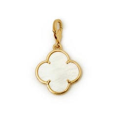 Van Cleef & Arpels 18 Karat Yellow Gold Mother-of-Pearl Pure Alhambra Charm
