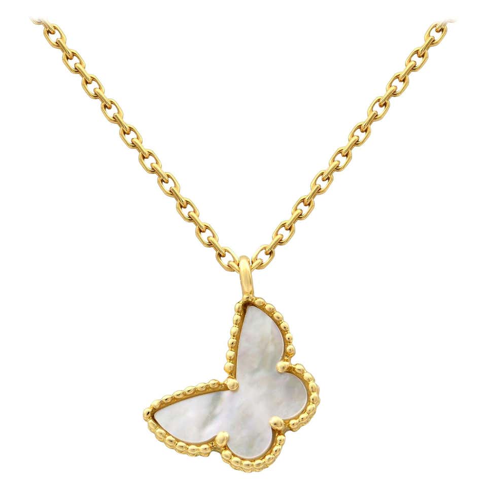 Van cleef sweet alhambra butterfly necklace Clearance