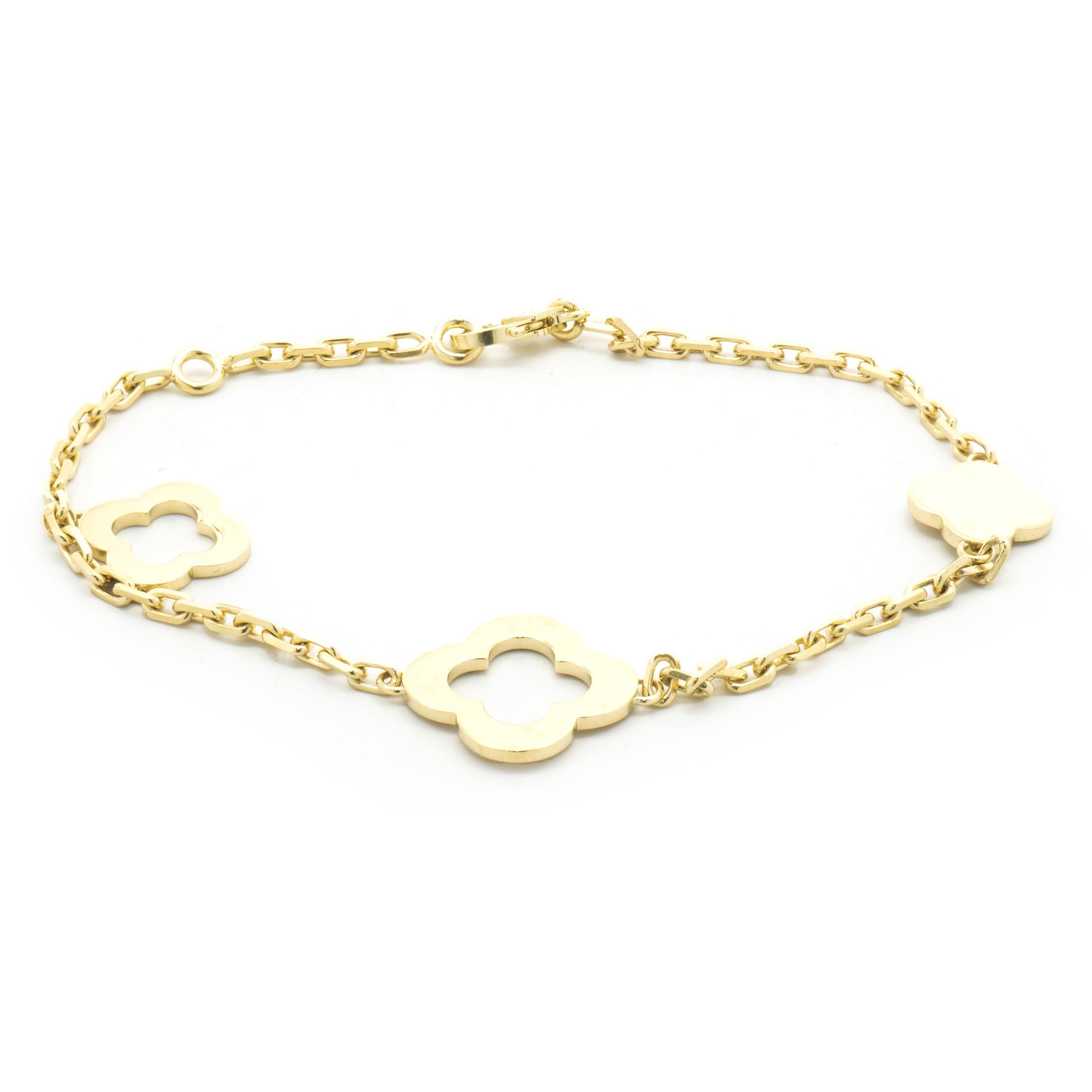 Designer: VCA
MATERIAL: 18K Gelbgold 
Abmessungen: Armband misst 7-Zoll in der Länge
Gewicht: 8.23 Gramm