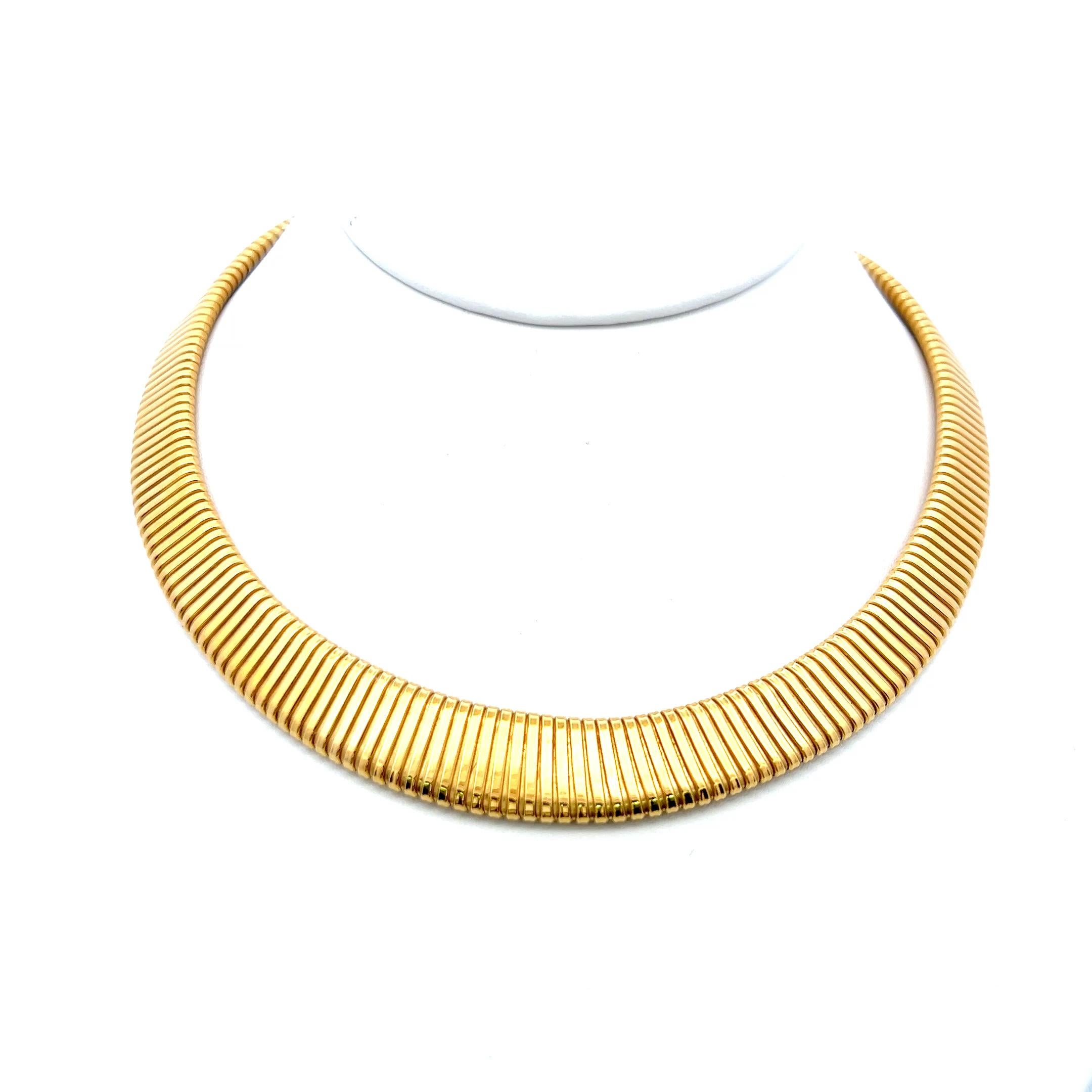 Donna Van Cleef & Arpels - Collana girocollo Tubogas in oro giallo 18 carati in vendita