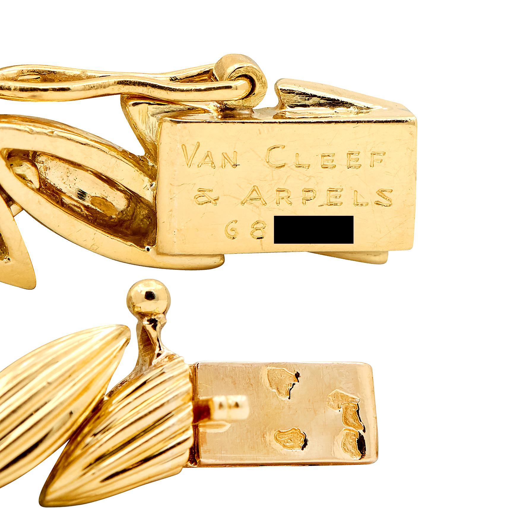 Van Cleef & Arpels 18 Karat Gelbgold Vintage Coup De Vent Chantilly Halskette im Angebot 4