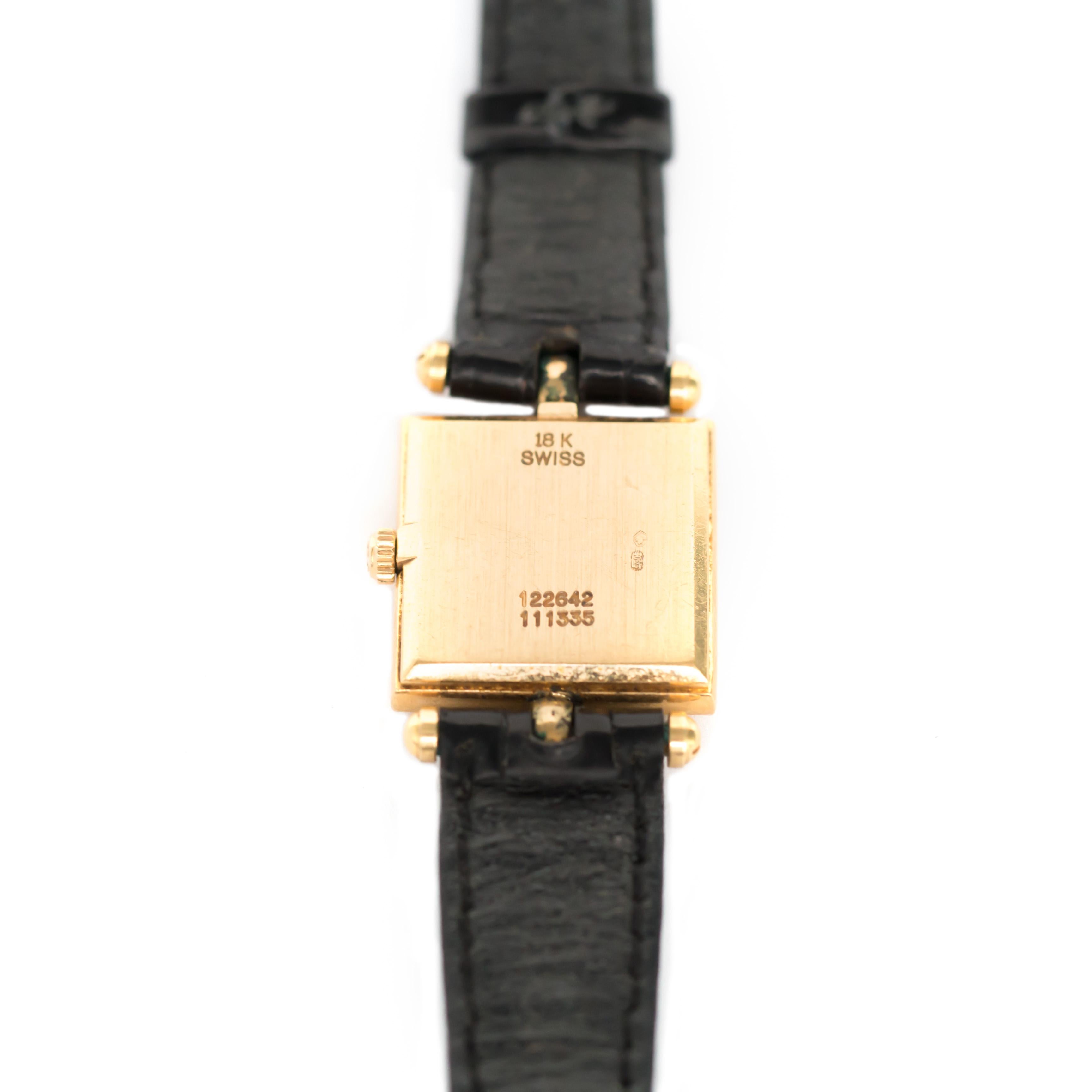 Women's Van Cleef & Arpels 18 Karat Yellow Gold Wrist Watch, 1970