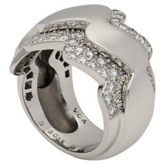 Van Cleef & Arpels 18ct White Gold And Diamond Wave Dress Ring Circa 2000s