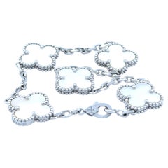 Van Cleef 
Arpels Bracciale Alhambra vintage in oro bianco 18ct 12g