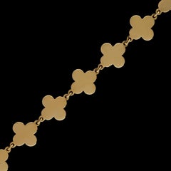 Van Cleef & Arpels: 18 Karat Gelbgold Alhambra Halskette, ca. 1970er Jahre