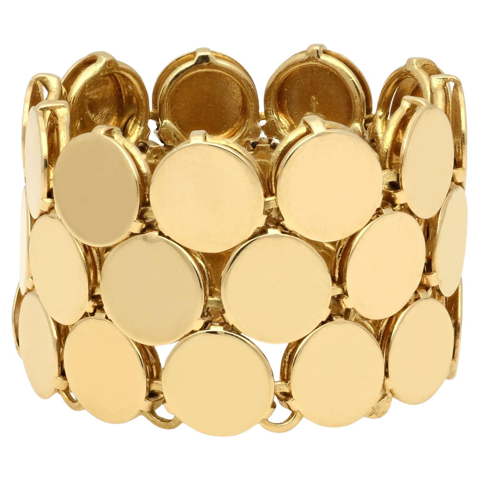 Anillo de eslabones circulares Van Cleef 
Arpels de oro amarillo de 18 ct en venta