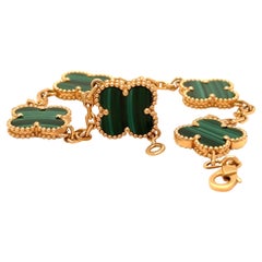 Van Cleef & Arpels Bracelet Alhambra Vintage en or jaune 18ct 5 Motifs