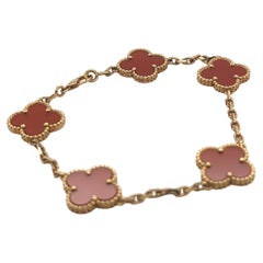 Van Cleef & Arpels 18k Alhambra Karneol-Armband aus Alhambra