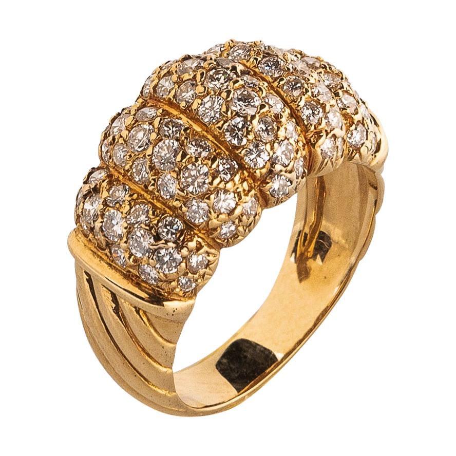 VAN CLEEF and ARPELS Gold and Enamel "Une Journee a Paris" Ring at 1stDibs