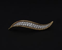 Van Cleef & Arpels, 18k Gold and Diamonds Flame Brooch, 1967