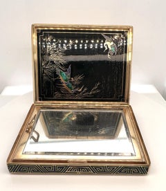 Van Cleef & Arpels 18k Gold And Enamel Compact