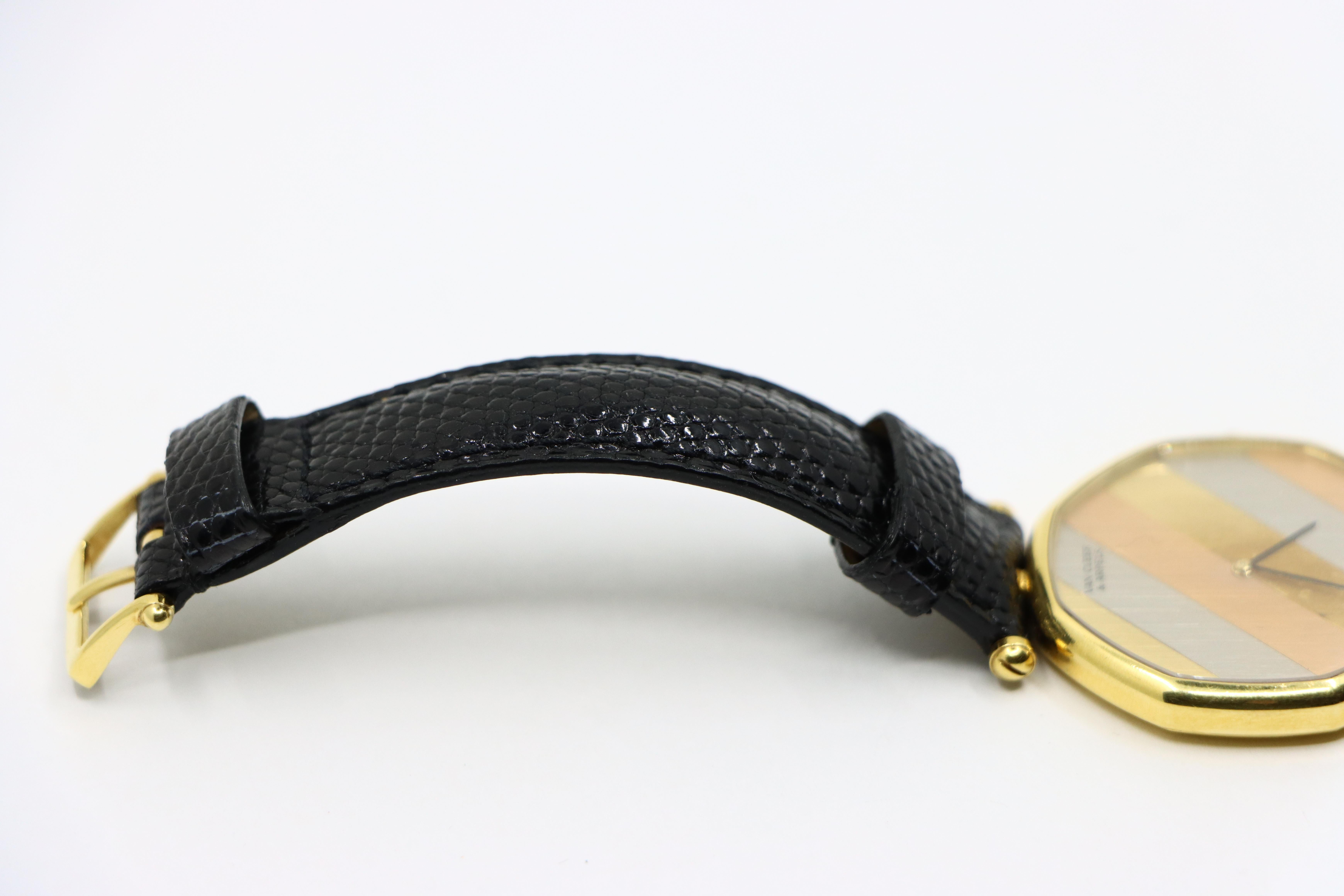 Van Cleef & Arpels 18K Gold Circa 1990 Automatic Wristwatch For Sale 9