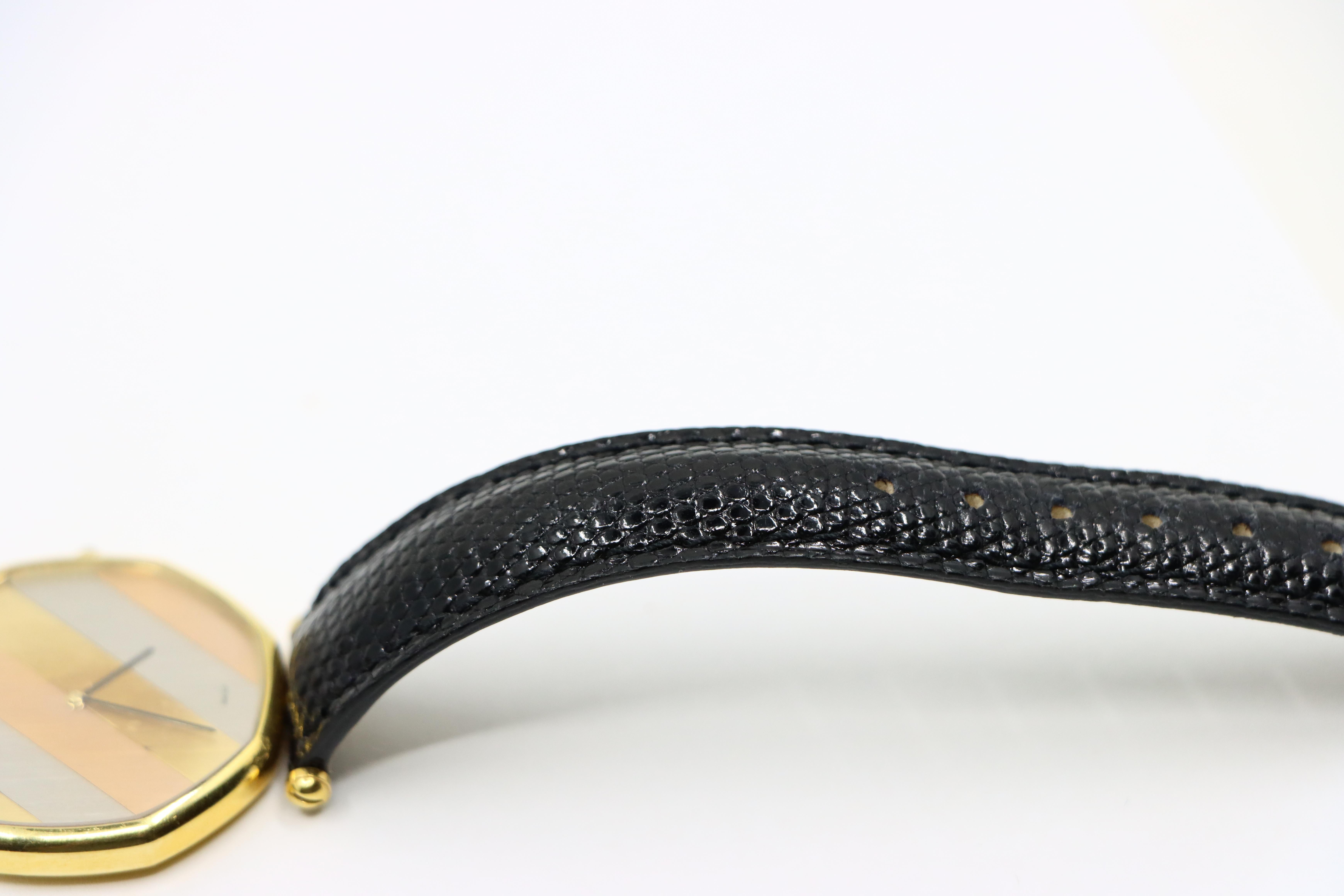 Van Cleef & Arpels 18K Gold Circa 1990 Automatic Wristwatch For Sale 11