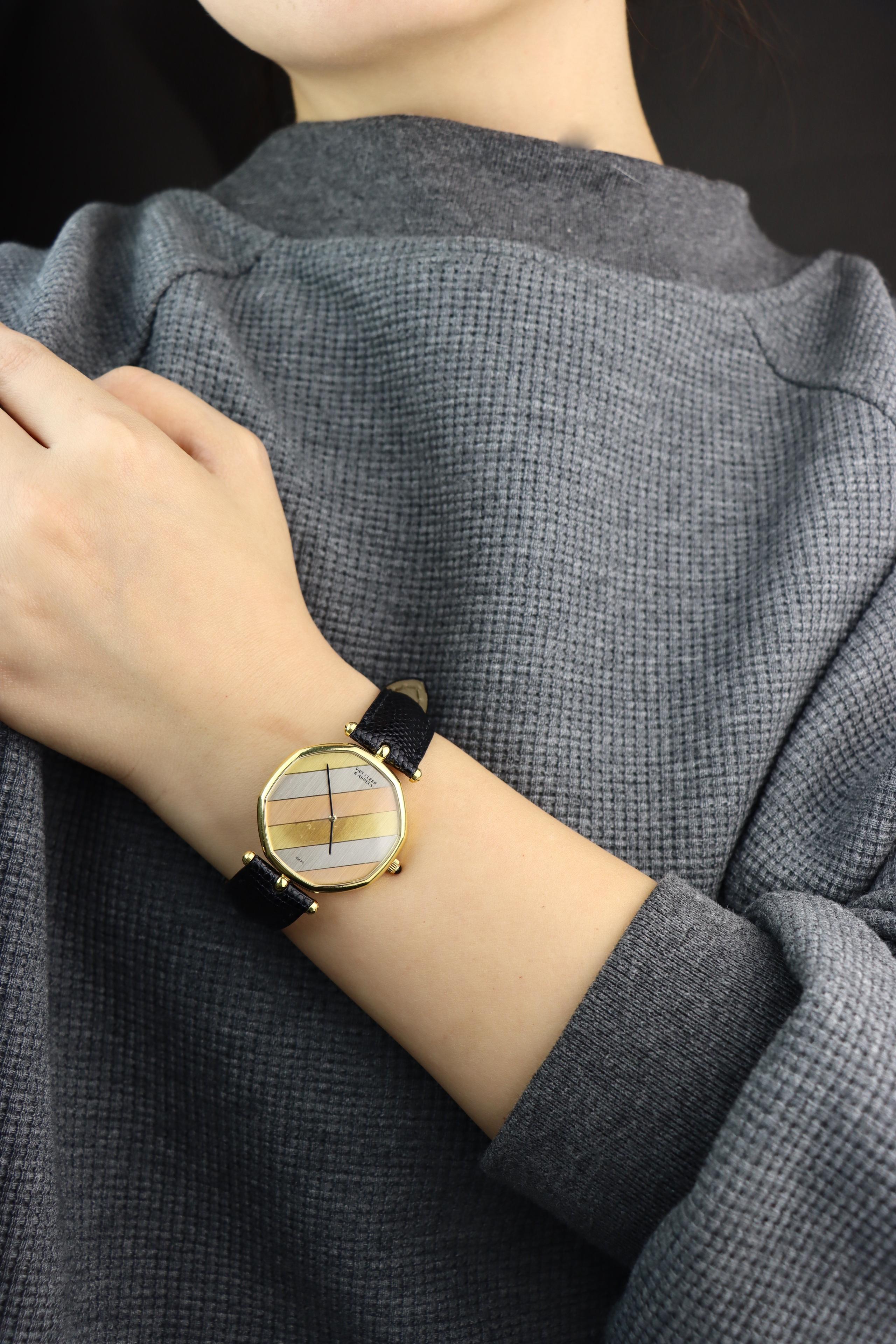 Van Cleef & Arpels 18K Gold Circa 1990 Automatic Wristwatch

Marked:
VAN CLEEF & ARPELS
QUARTZ
430 876

Approximate Dimensions:
23 cm ( Length) 
32 mm (Dial) 
40.6 grams in weight