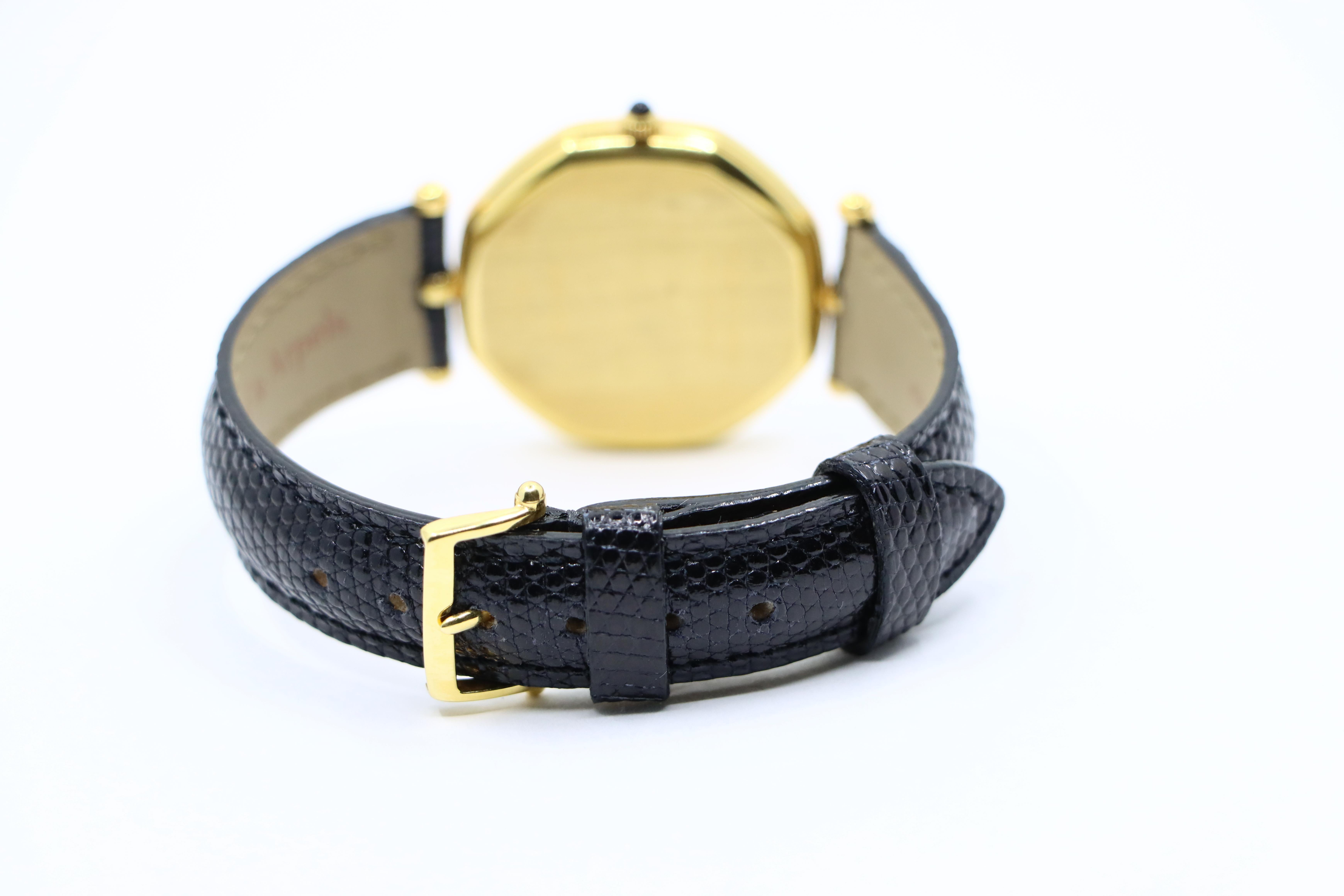 Van Cleef & Arpels 18K Gold Circa 1990 Automatic Wristwatch For Sale 4
