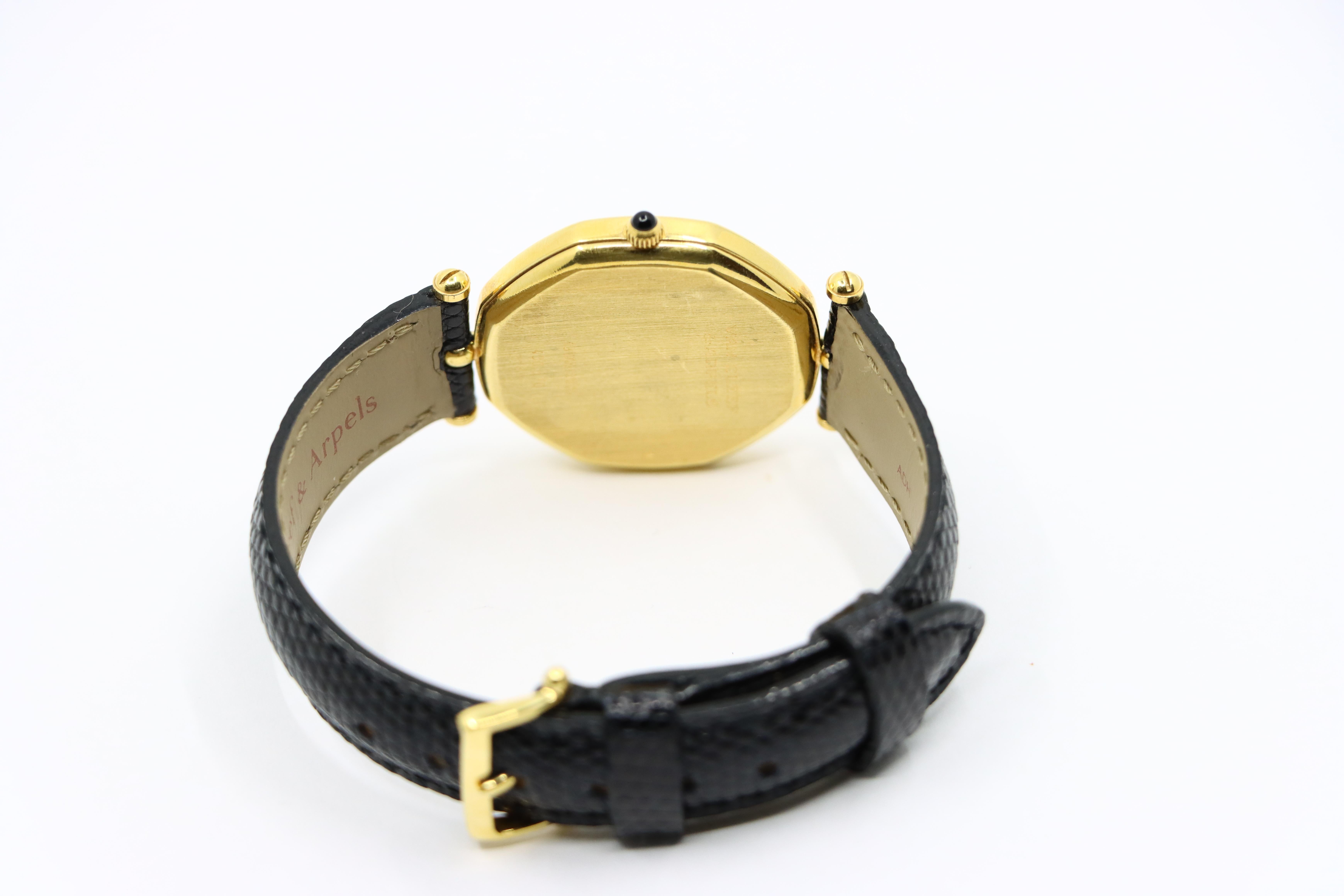 Van Cleef & Arpels 18K Gold Circa 1990 Automatic Wristwatch For Sale 5