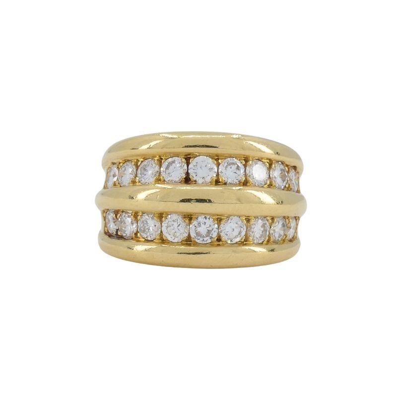 Taglio brillante Van Cleef & Arpels Anello a fascia con diamanti in oro 18 ct. 6,25 in vendita