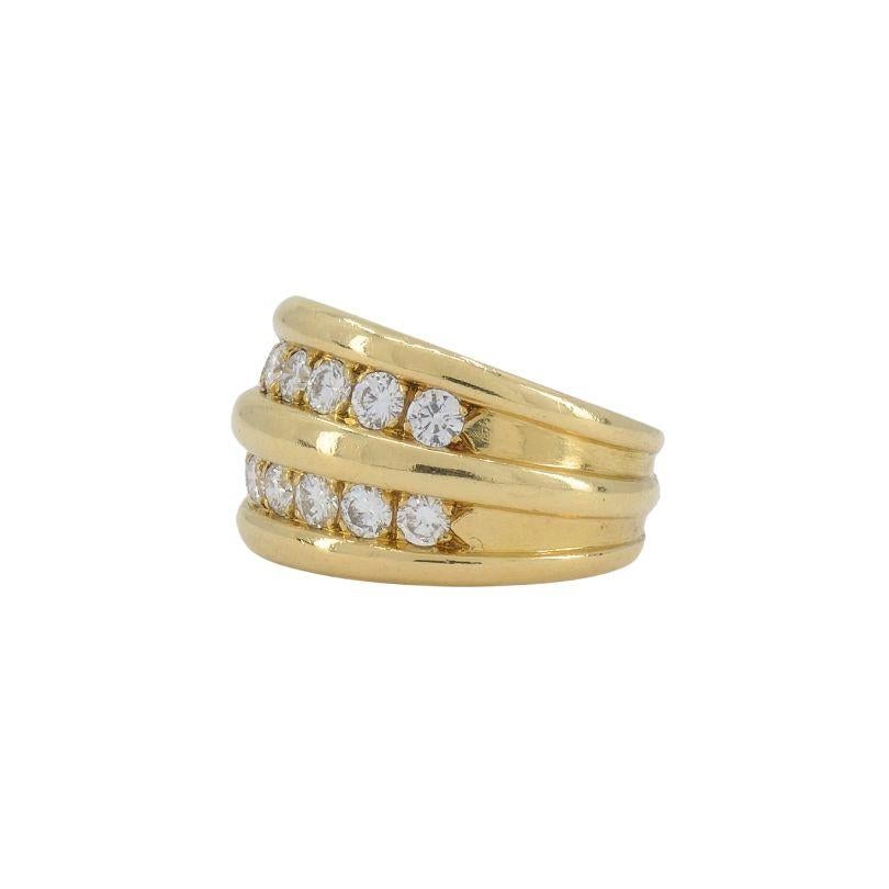 Van Cleef & Arpels Anello a fascia con diamanti in oro 18 ct. 6,25 In condizioni buone in vendita a Beverly Hills, CA