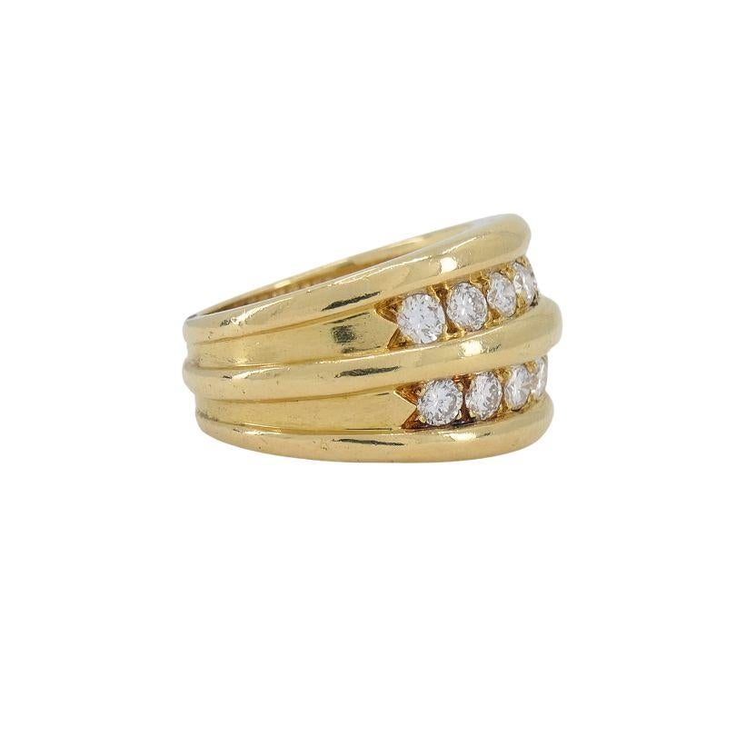 da uomo o donna Van Cleef & Arpels Anello a fascia con diamanti in oro 18 ct. 6,25 in vendita