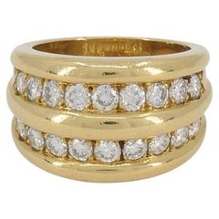 Van Cleef & Arpels Anello a fascia con diamanti in oro 18 ct. 6,25