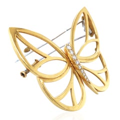 Van Cleef & Arpels, 18K Gold Diamond Butterfly Brooch