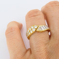 Van Cleef & Arpels 18K Gold Diamond Bypass Ring