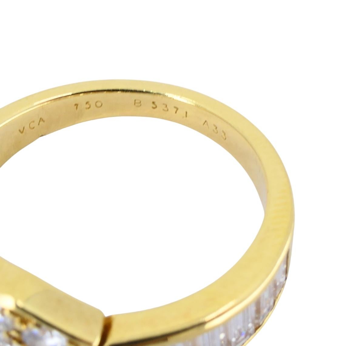 Anello Bypass con diamante in oro 18 carati di Van Cleef & Arpels In condizioni ottime in vendita a Beverly Hills, CA