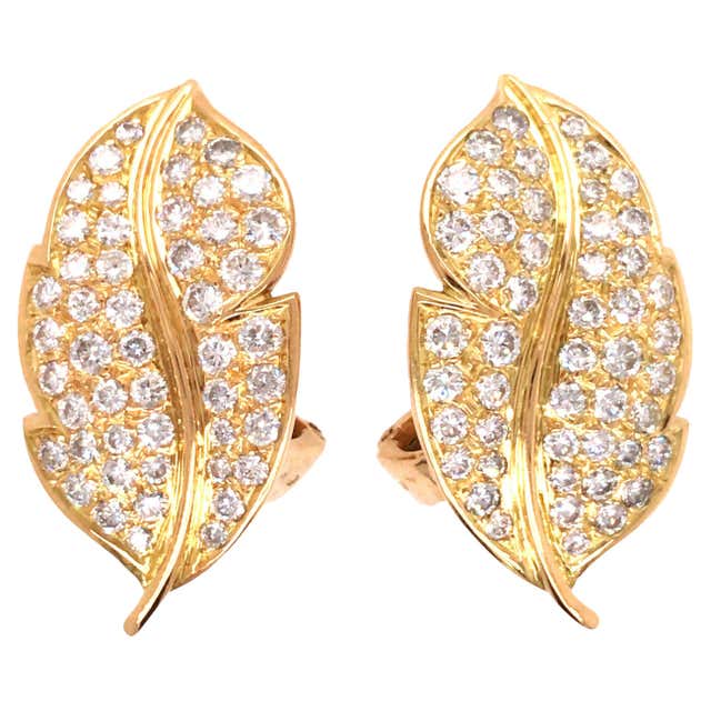 Van Cleef and Arpels Ruby Diamond Camellia Earrings at 1stDibs