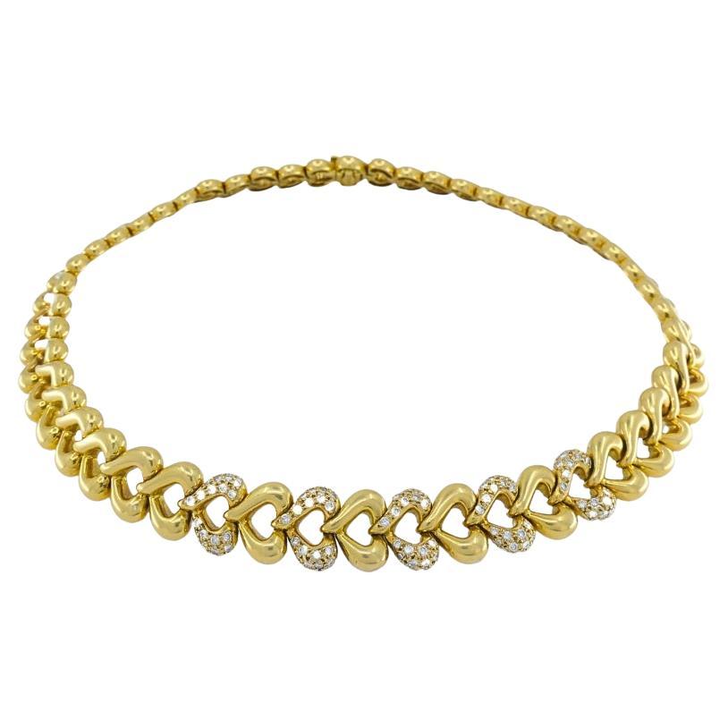 Van Cleef & Arpels 18k Gold Diamond Heart Necklace