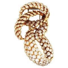 Van Cleef & Arpels, 18K Gold Diamond Knot Brooch