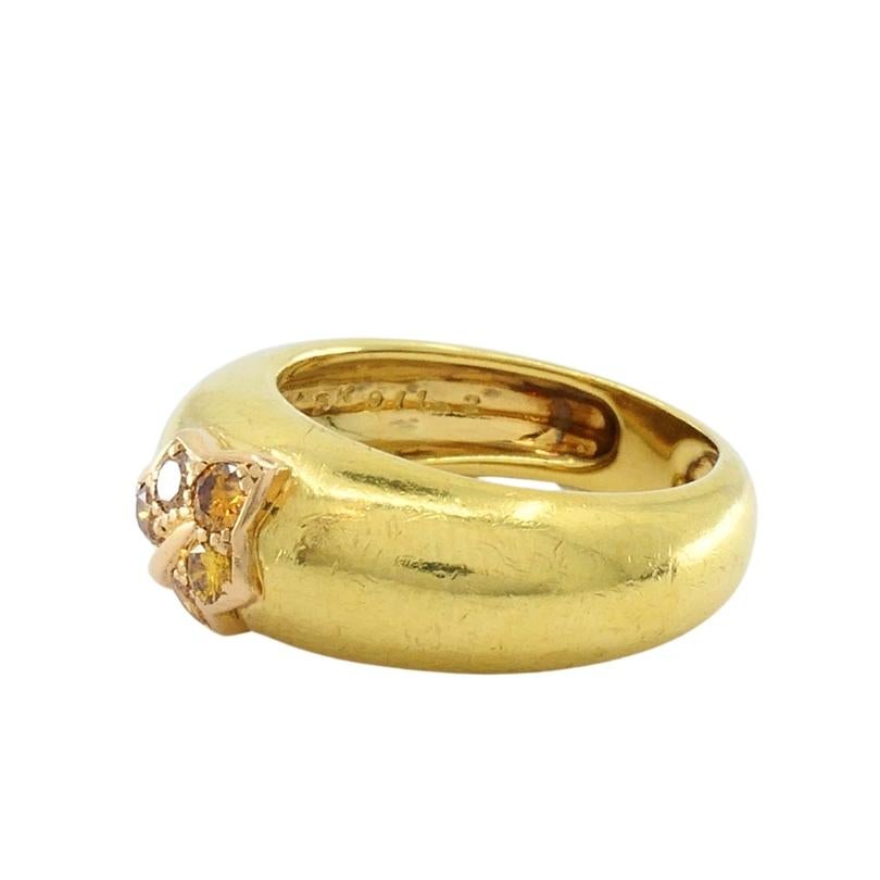 Anillo Van Cleef & Arpels Oro 18k Diamante Motivo Hoja en Bueno Estado en Beverly Hills, CA