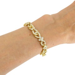 Van Cleef & Arpels 18k Gold Diamond Link Bracelet